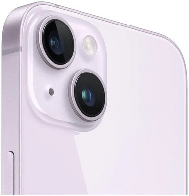 Смартфон Apple iPhone 14 128 ГБ, фиолетовый A2884 Dual Sim (NANO-SIM) - фото 17088