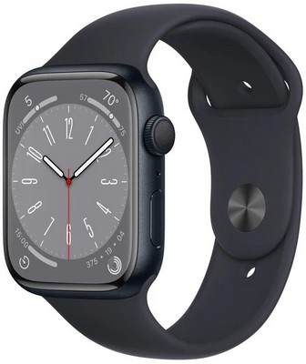 Умные часы Apple Watch Series 8 41 мм Aluminium Case GPS, midnight Sport Band MNU73 - фото 17331
