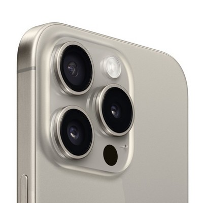 Смартфон Apple iPhone 15 Pro 128 Гб Титановый бежевый (Natural Titanium) - фото 17947