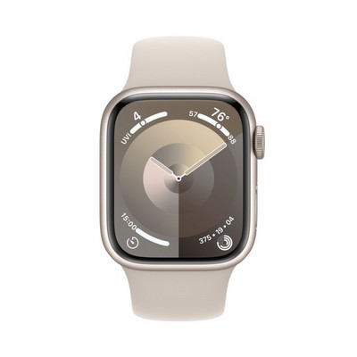 Умные часы Apple Watch Series 9 41 мм Aluminium Case GPS, starlight Sport Band (Сияющая звезда) - фото 18421