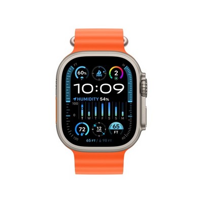Умные часы Apple Watch Ultra 2 49 мм Titanium Case GPS + Cellular, Orange Ocean Band (Оранжевый) - фото 18441