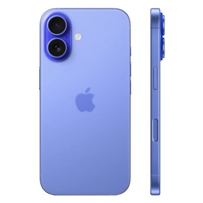 Смартфон Apple iPhone 16 128 Гб Ультрамарин (Ultramarine) - фото 19225