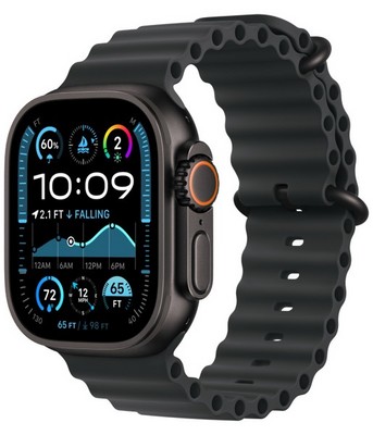 Умные часы Apple Watch Ultra 2 49 мм (2024) Black Titanium Case, Black Ocean Band (Черный) - фото 19473