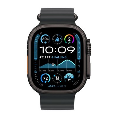 Умные часы Apple Watch Ultra 2 49 мм (2024) Black Titanium Case, Black Ocean Band (Черный) - фото 19474
