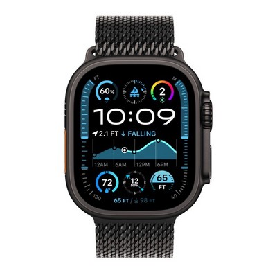 Умные часы Apple Watch Ultra 2 49 мм (2024) Black Titanium Case with Black titanium Milanese loop (миланский черный) Large - фото 19483