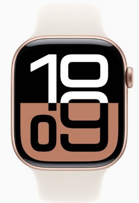 Умные часы Apple Watch Series 10 42 мм Rose Gold Aluminium Case GPS, Starlight Sport Band (Сияющая звезда) - фото 19505