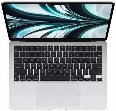 Ноутбук Apple MacBook Air 13 2022 2560x1664, Apple M2, RAM 8 ГБ, SSD 256 ГБ MLXY3, Серебристый (Silver), английская раскладка - фото 19539