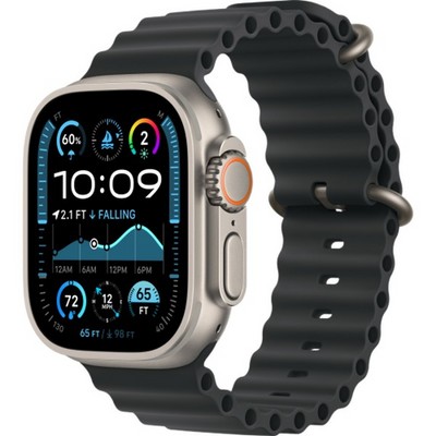 Умные часы Apple Watch Ultra 2 49 мм (2024) Titanium Case, Black Ocean Band (Черный) - фото 19618