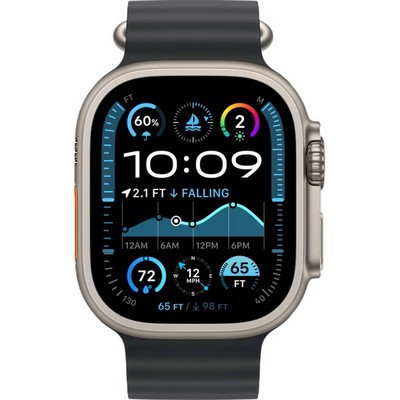 Умные часы Apple Watch Ultra 2 49 мм (2024) Titanium Case, Black Ocean Band (Черный) - фото 19619