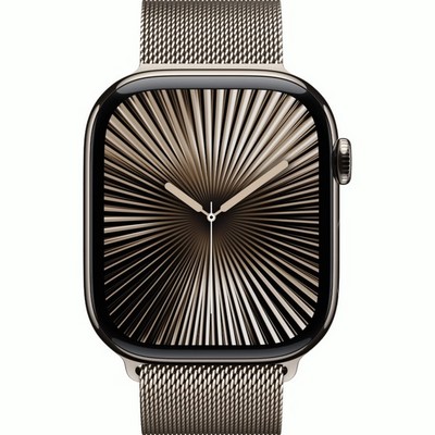 Умные часы Apple Watch Series 10 46 мм Natural Titanium Case with Natural Milanese Loop - фото 19700