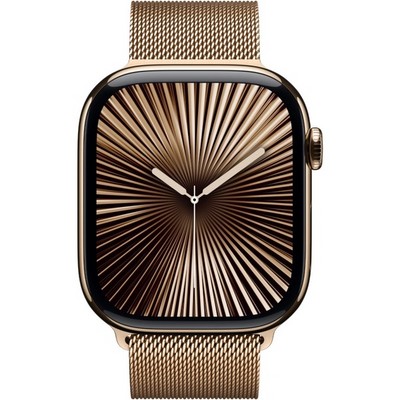 Умные часы Apple Watch Series 10 46 мм Gold Titanium Case with Gold Milanese Loop - фото 19703