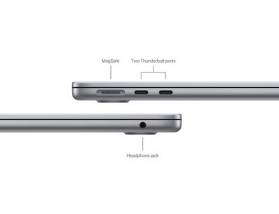 Ноутбук Apple MacBook Air 13 2024, 2560x1664 Apple M3, RAM 16 ГБ, SSD 256 ГБ, MC8G4, Space Gray (серый космос) - фото 19722