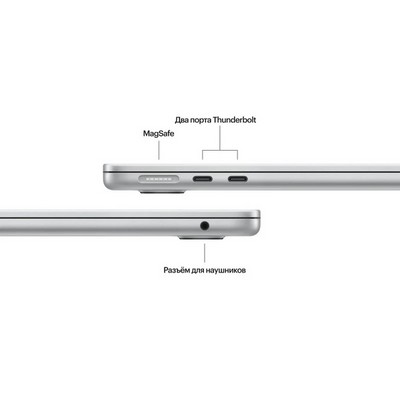 Ноутбук Apple MacBook Air 13 2024, 2560x1664 Apple M3, RAM 16 ГБ, SSD 256 ГБ, MC8H4, Silver (Серебристый) - фото 19730