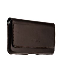 Чехол-кобура (внут. маг.) кожаный Valenta (C-918 5XL) Arezzo (155x85x9mm 5.5&quot;) с двойным креплением на ремень коричневый