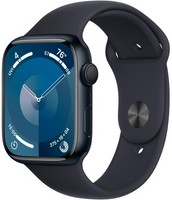 Умные часы Apple Watch Series 9 45 мм Aluminium Case GPS, Midnight Sport Band (Черные)
