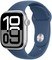 Умные часы Apple Watch Series 10 46 мм Silver Aluminium Case GPS, Denim Sport Band (Синий)